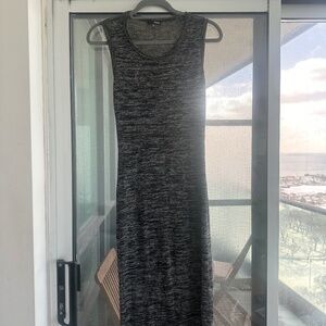 Aritzia Wilfred Free Marled Charcoal Gray Midi Dress